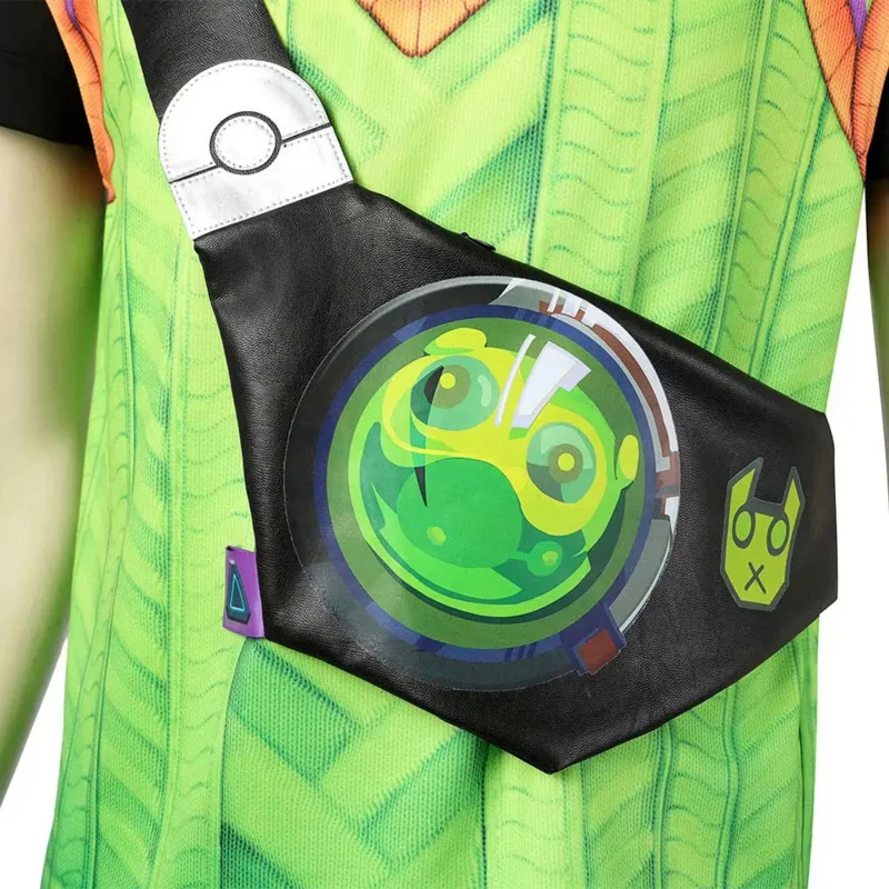 Disfraz de Gekko para hombre, ropa de juego de Valorant, Roleplay, Fantasia, camiseta, pantalón, cinturón, sombrero, Halloween, carnaval, fiesta, disfraz Masculino