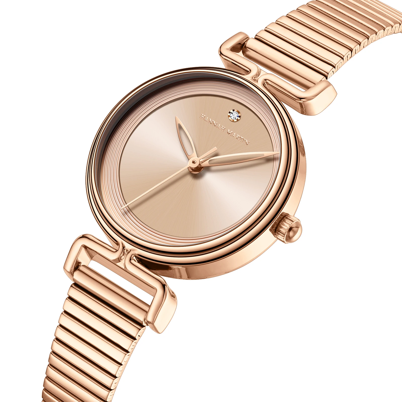 HANNAH MARTIN Women Watch Leisure Fashion 29mm MiniDial Stainless Steel Mesh Strap Japan movement Nordic Simple Waterproof Watch