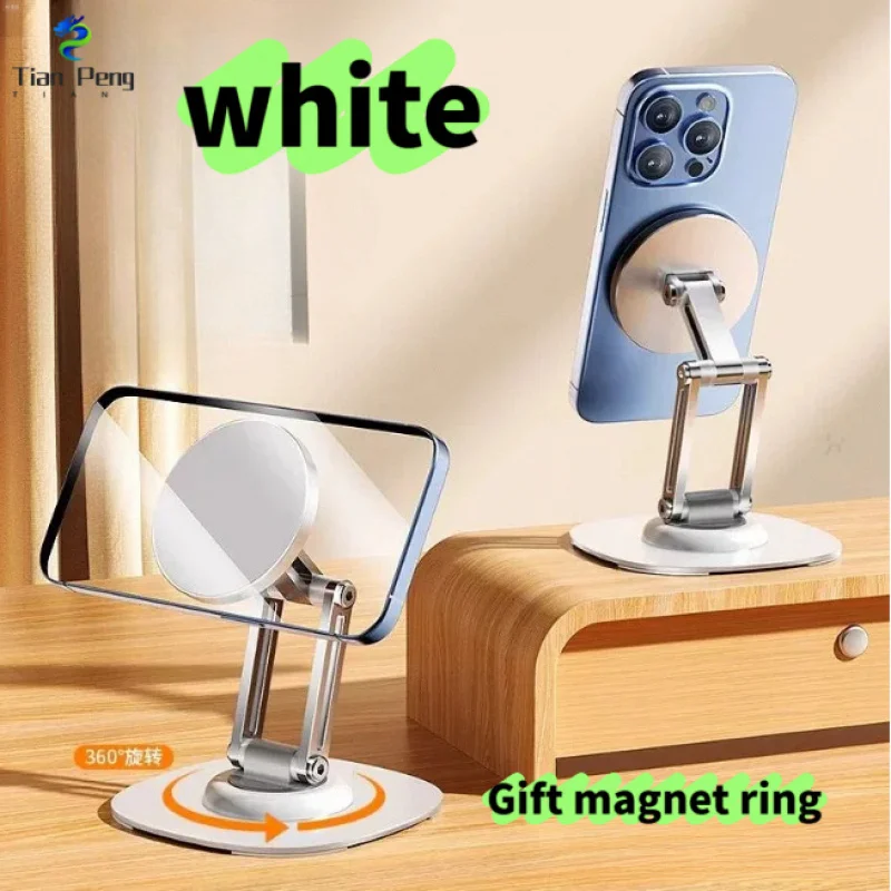 WYORESY Universal Magsafe Holder Aluminum Alloy Desktop Stand Rotate Fold Strong Magnetic Bracket For Phone Tablet