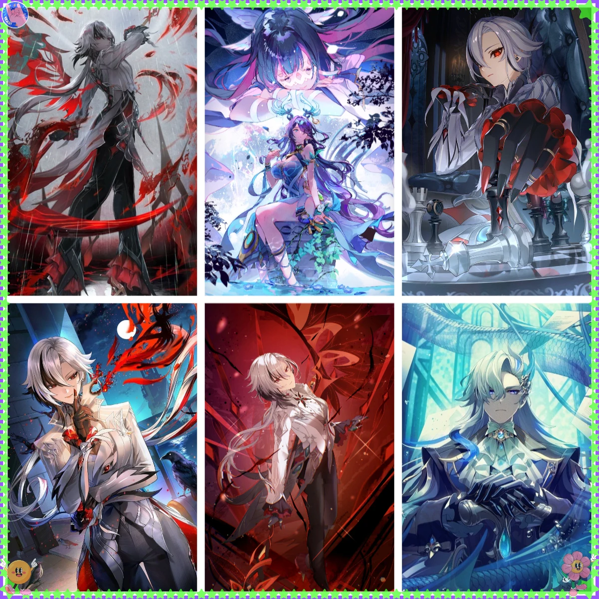 Pintura al óleo por números Genshin Impact Arlecchino The Knave Neuvillette, decoración del hogar, decoración de pared para habitación, el mejor marco de regalo