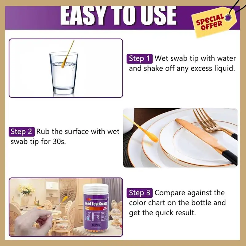 

Комплект для проверки свинца — улучшенный комплект для проверки свинцовой краски для всех окрашенных поверхностей, игрушек, керамики, ювелирных изделий, металлов, дерева-WMAN