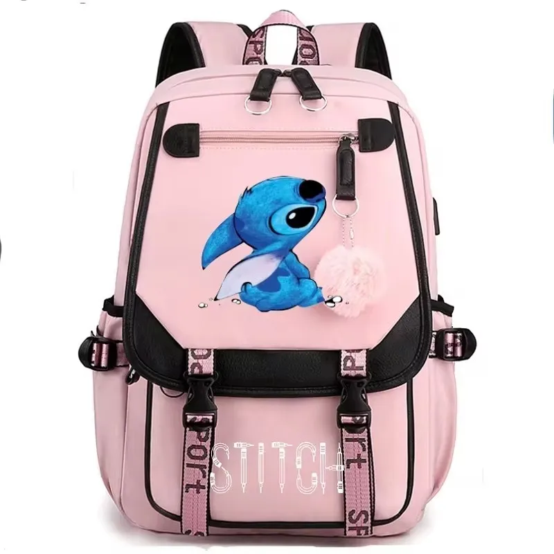 Hot Disney Cute Cartoon Stitch New Kids Thickened Backpack Mini Schoolbag Sports Bag Trendy Cute Shoulder Bag High Quality Gifts