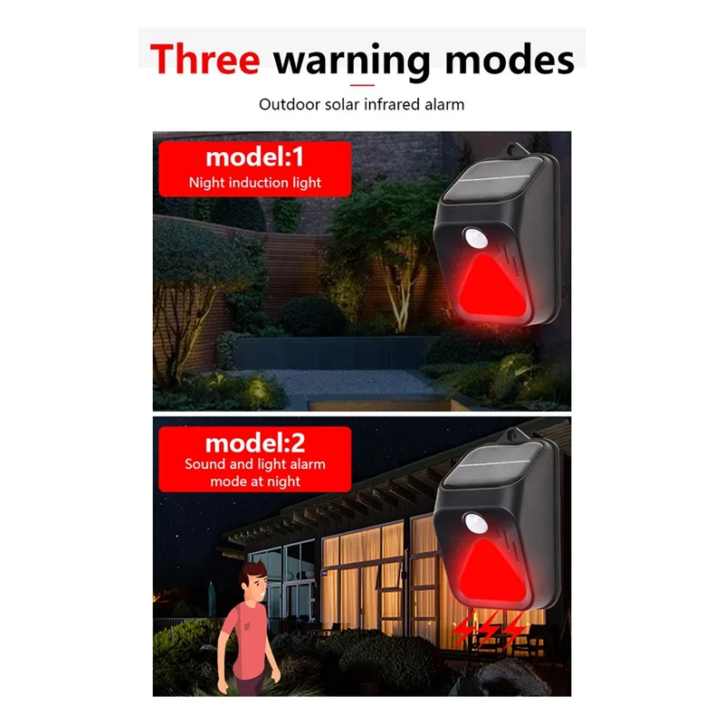 

BTLIFE-Remote Control Waterproof Solar Alarm Light Strobe Motion Detector Siren Pet Outdoor Security For Yard