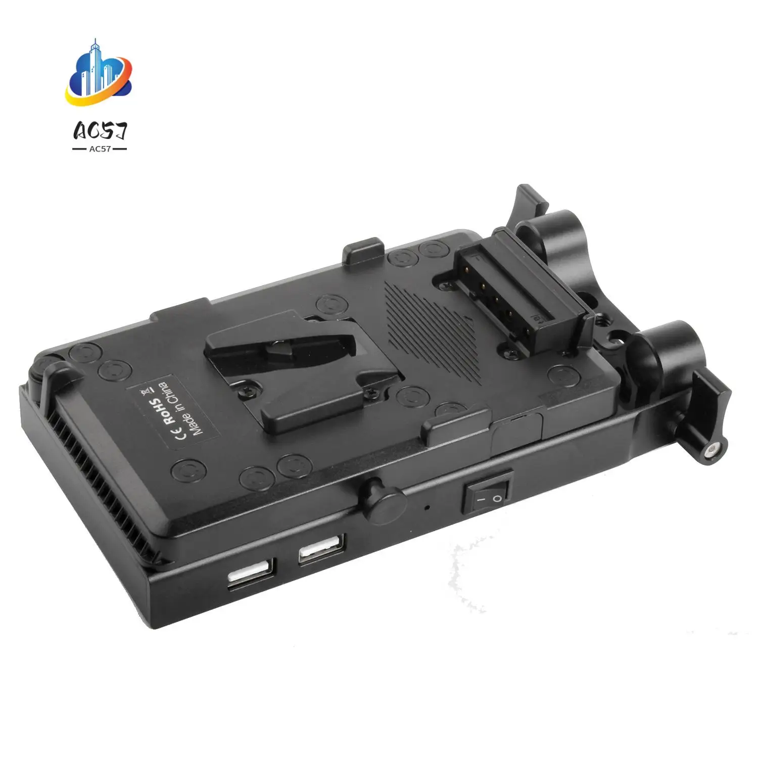 AC57-V Mount V-Lock Battery Plate Adapter For V Mount Battery Mounting For Camera, Video Light, Monitor, Audio Recorder