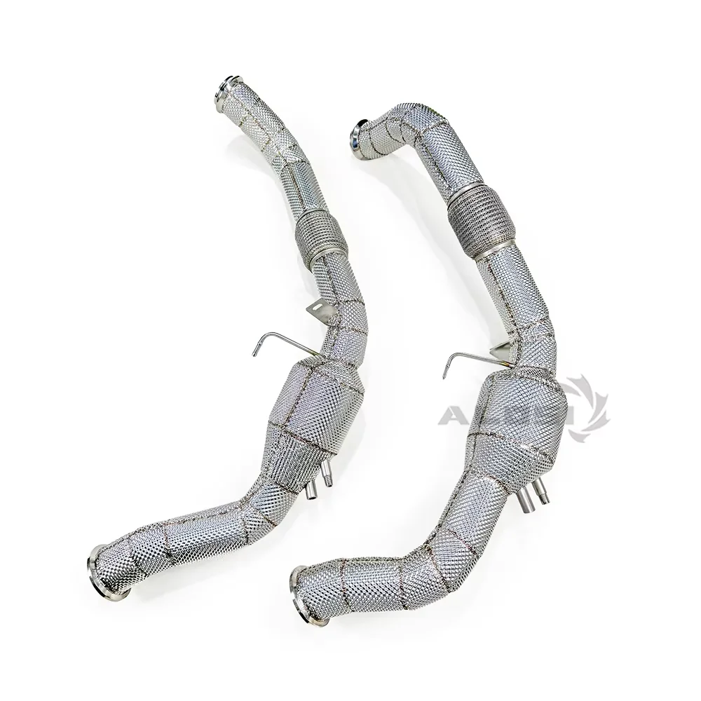 

Передняя труба выхлопной системы с высоким потоком для Porsche Panamera 2.9T 976 2024-2025, нержавеющая сталь с теплозащитным экраном, без неисправности двигателя