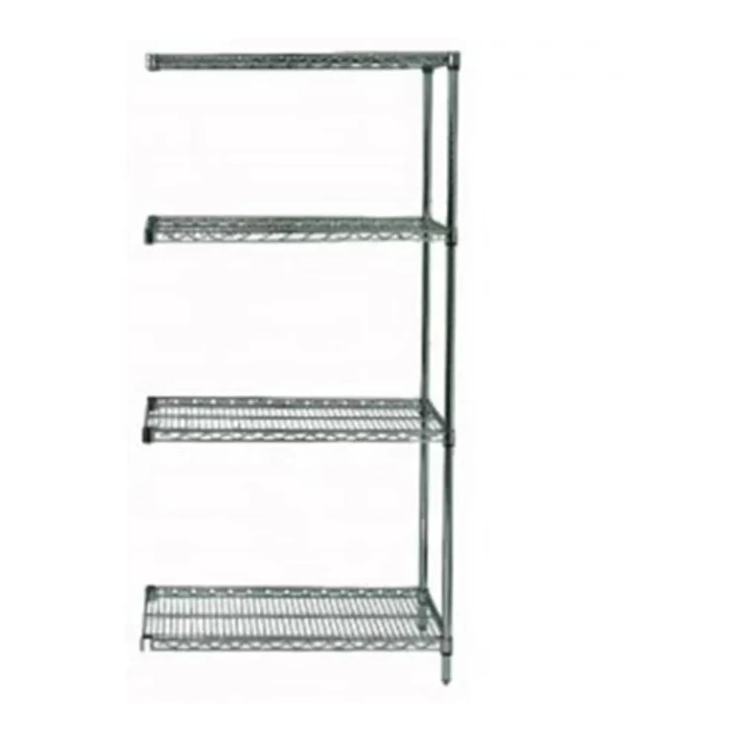 

Quantum AD74-2448P Wire Shelving Storage Add-On Kit with (4) Shelves (2) Posts and (8) S-Hooks for Industrial Warehouse | 600-80