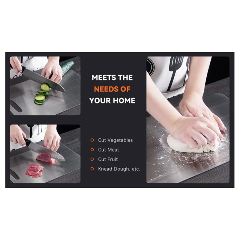 

Разделочная доска для фруктов и овощей, кухонный инструмент из нержавеющей стали, антибактериальная доска для замешивания теста с защитой от плесени