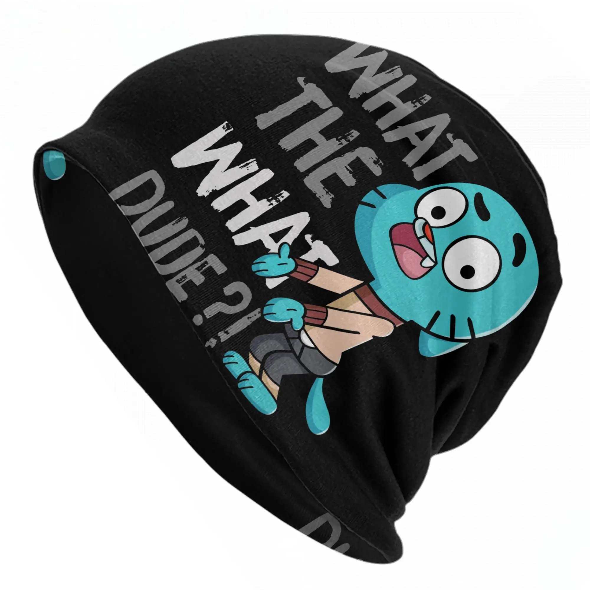 What The What Dude Bonnet Hat Casual Ski Amazings Gumballs Skullies Beanies Hat Men's Women's Warm Dual-use Cap