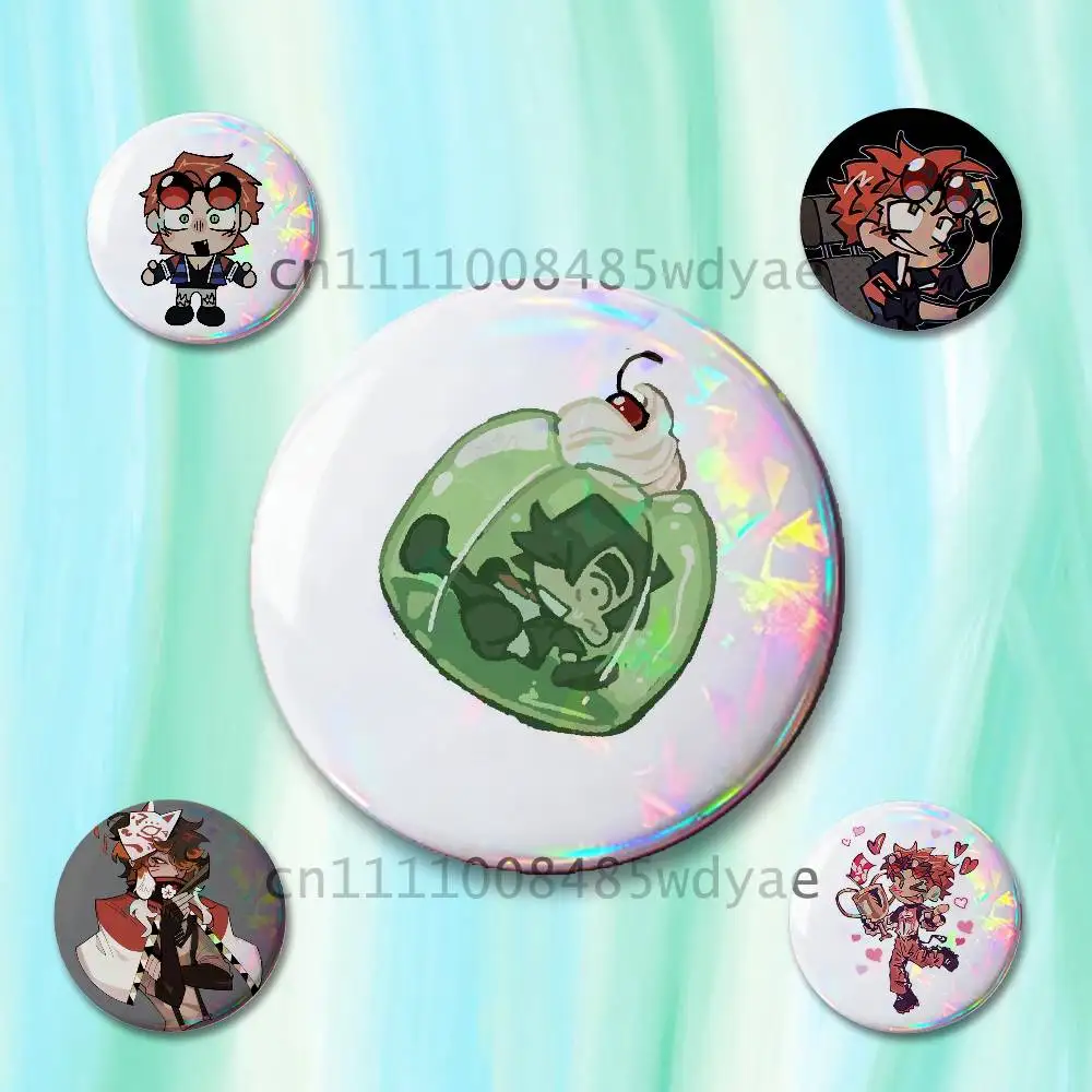 J-Jackpot Crash Course JJC Benny Badges 25 32 44 58 75 mm Round Cosplay Pin Bag Decor Fans Collect Friends Gifts Brooch Souvenir