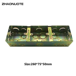 Type 86 Concealed Bottom Box Metal Iron Three-position Wire Junction Box 260*75*50 mm