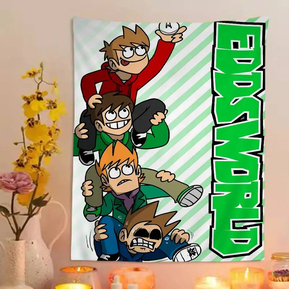 1 قطعة Eddsworld لتقوم بها بنفسك نسيج الجدار الهبي زهرة جدار السجاد النوم ديكور جدار ديكور فني