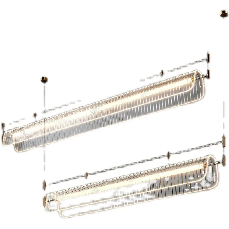Atmosphere Minimalist bar counter Fashion design Strip lights Modern light luxury y