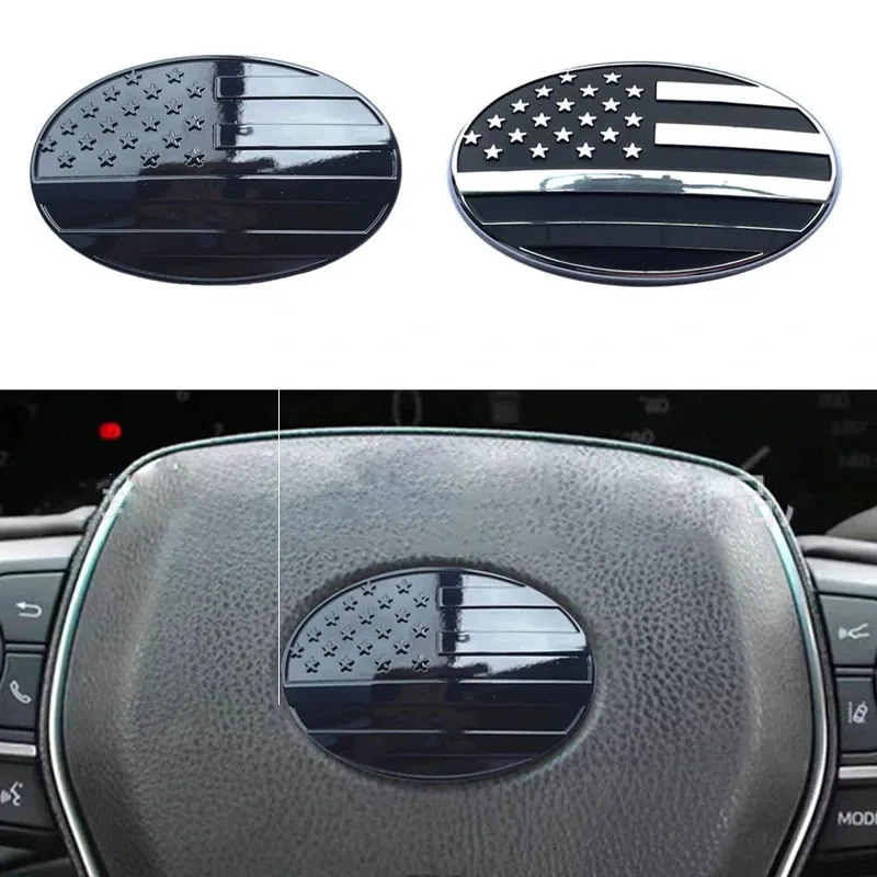 Steering Wheel Center Emblem Oval Badge  Decoration Accessories Suitable For Toyota Sedan 4RUNNER TACOMA Tundra Car Accessories.