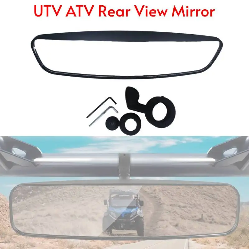 

UTV ATV Rearview Mirror Rear Center View For Yamaha Polaris RZR Ranger 800 XP 1000 Arctic Cat Wildcat HDX With 1.75” Clamp