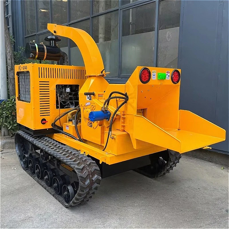 Intelligent Wood Shredding Machine Crawler Type Remote Control Chipper High Efficiency Customized Running for Large Forestry