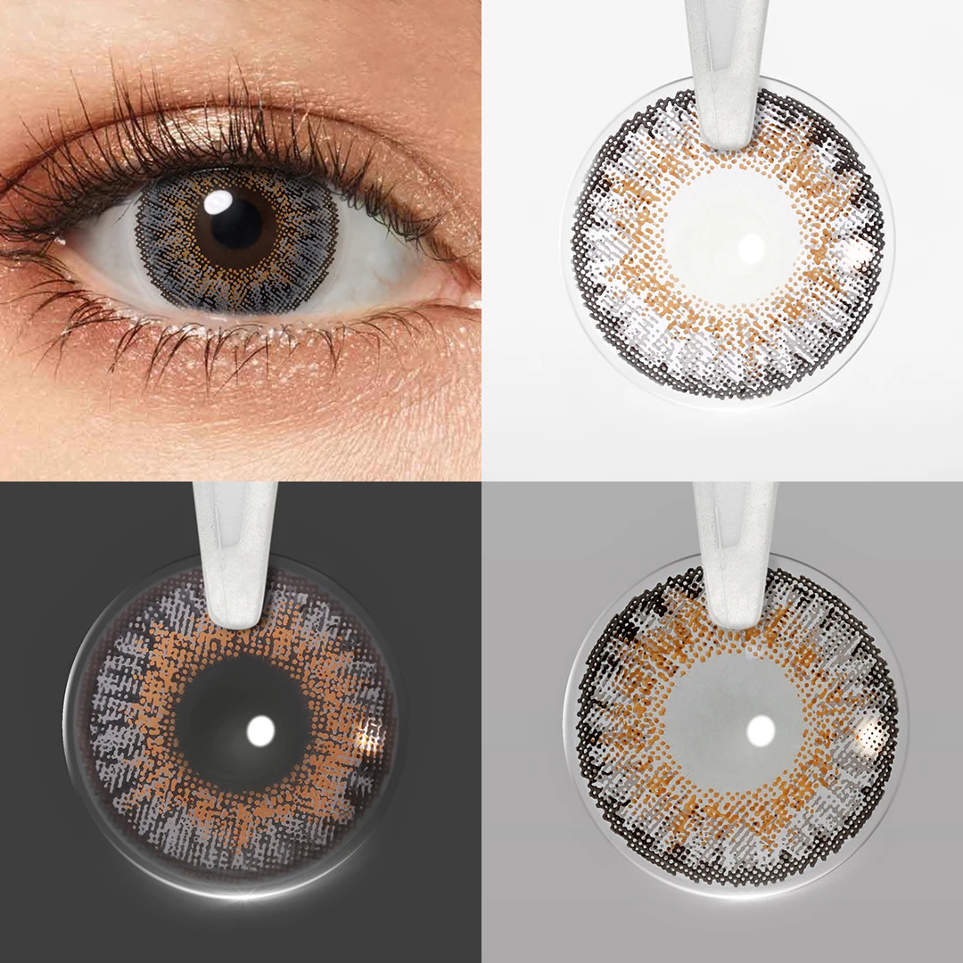 Magister-lentillas de Color para ojos grandes, lentes de contacto de 14,5mm, Color marrón y gris, maquillaje para pupilas, 1 par