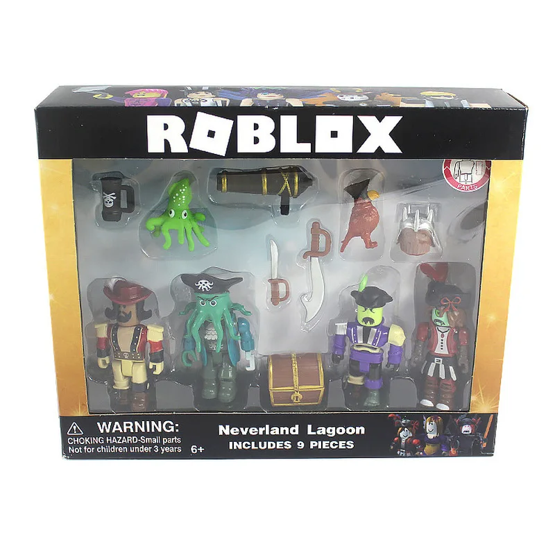 

Roblox Neverland Lagoon Pirate Action Figures 2.5 To 3 Inch 4 Pack With 9 Pieces Accessories Toy Set For Kids Children Gift