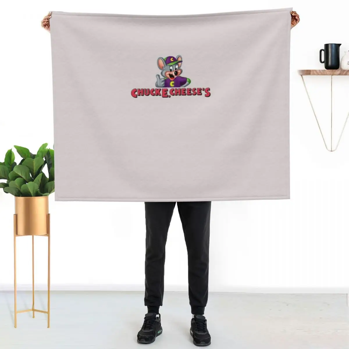 

Chuck E. Cheese&x27;s Classic T-Shirt Throw Blanket Soft Warm Blanket Gift for Grandparents