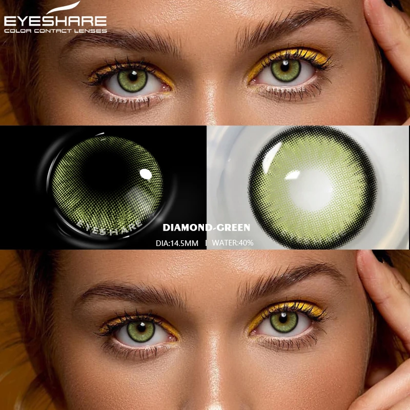 EYESHARE Natural Color Contact Lens 1 Pair Colored Contacts Lens For Eyes Yearly Beauty Makeup Brown Contacts Lenses Eye Color