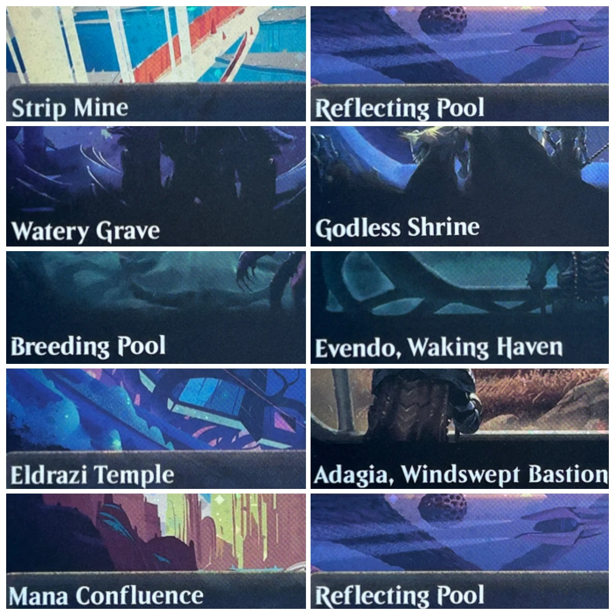 LK61 Galaxy Foil Eldrazi Temple Gemstone Caverns Godless Shrine Galaxy Foil High-Quality TCG Proxy Cards (Black-Core)