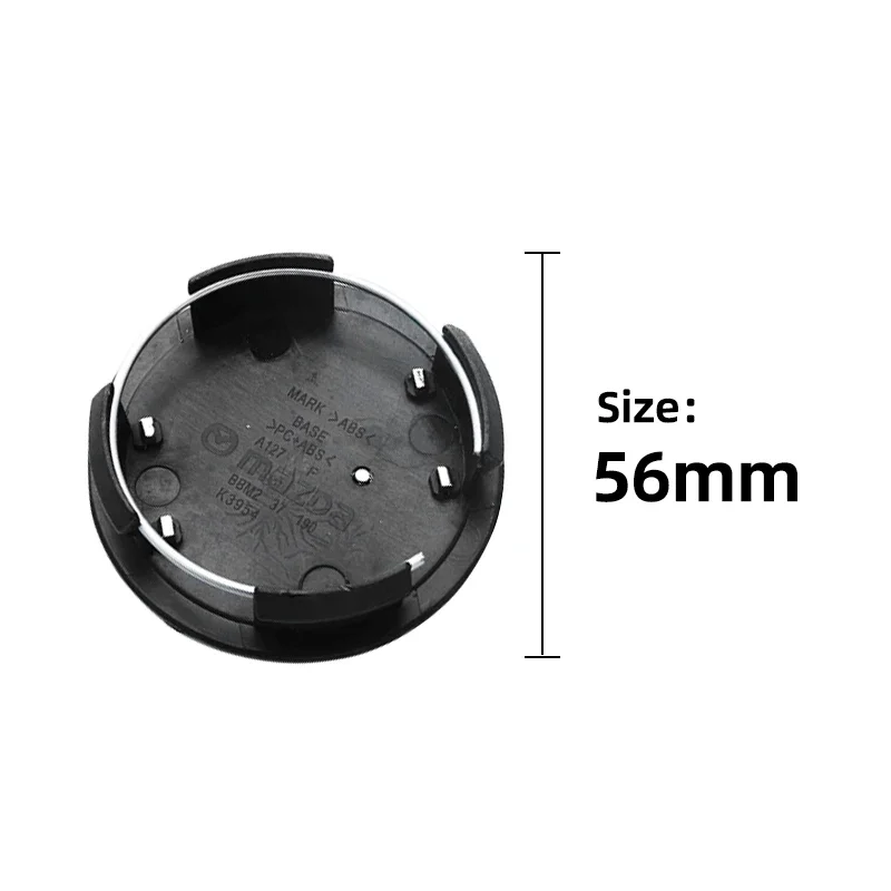 4pcs 56mm ABS Car Wheel Center Hub Cover Center Rim Cap For Mazda 3 2 CX5 Atenza CX30 Axela RX8 MX5 Demio 6 CX3 RX7 Accessories