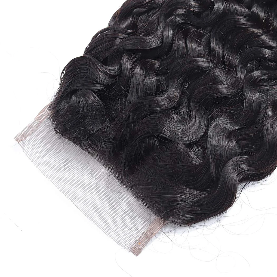 4x4/5x5/6x6 Water Wave Human Hair Closure HD Transparent Lace Closure Brazilian Human Hair Closure Lace Closure Only Natural Hairline With Baby Hair