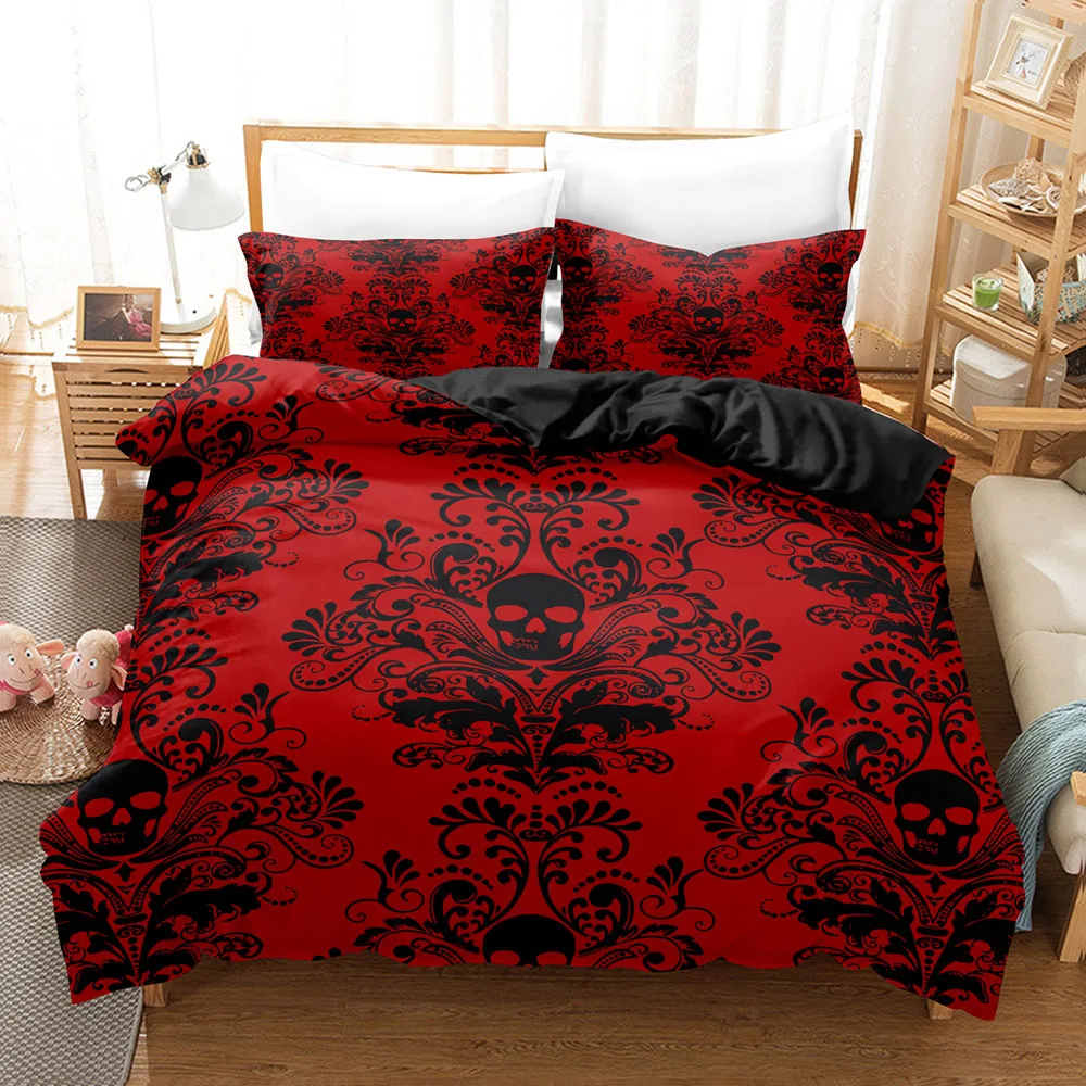 

Skull Bedding Sets 240x220 200x200 Duvet Cover Set Twin Queen King Double Bed linens Quilt cover Bedclothes Big hand