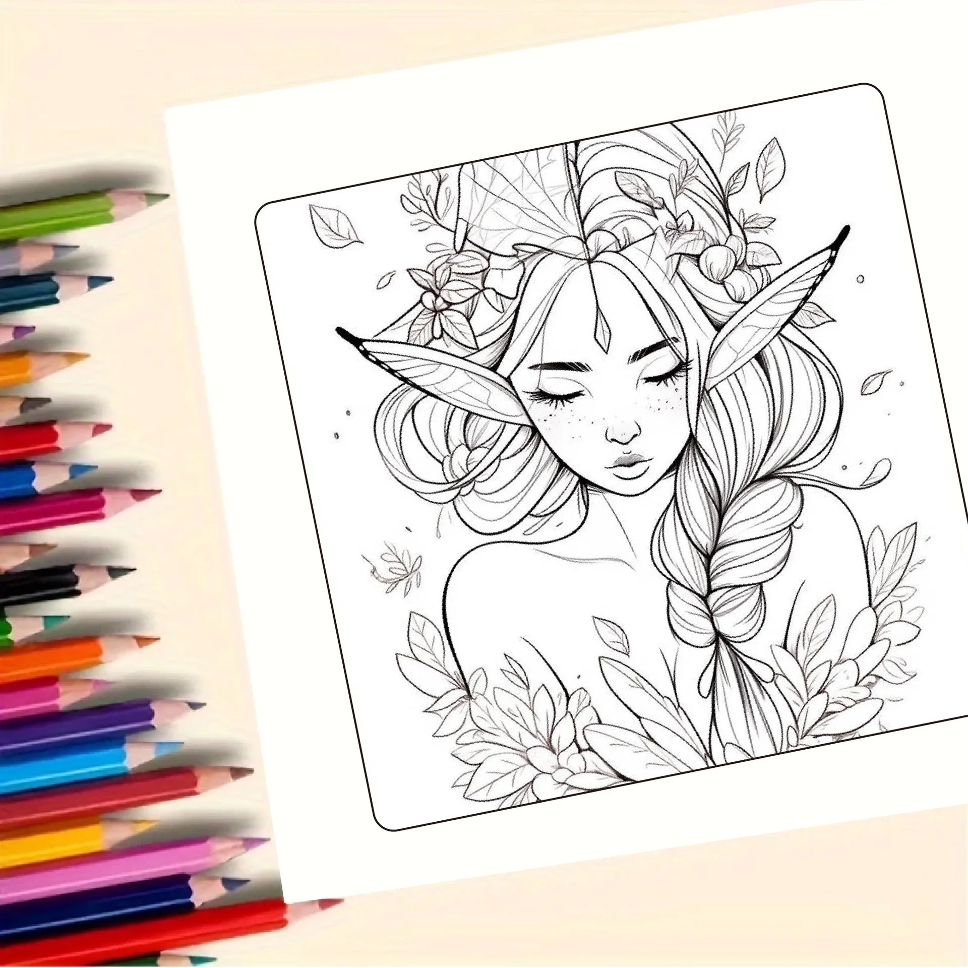 Bview Art Butterfly Fairy Watercolor Elf Wings Coloring Book: Adult Doodle Watercolor Creativity