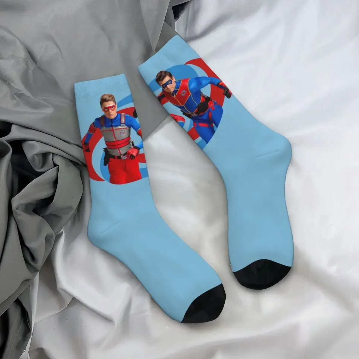 Henry Danger - Action Logo Socks Harajuku Super Soft Stockings All Season Long Socks Accessories for Unisex Gifts