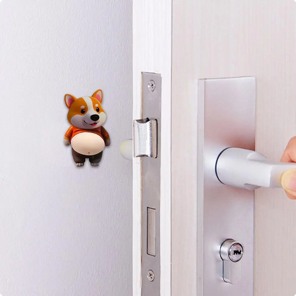 1 Pair 3D Dog Belly Sticker Soft Pinched Phone Case Decor Sticker Door Stop Sticker Diy Journal Stationery Sticker