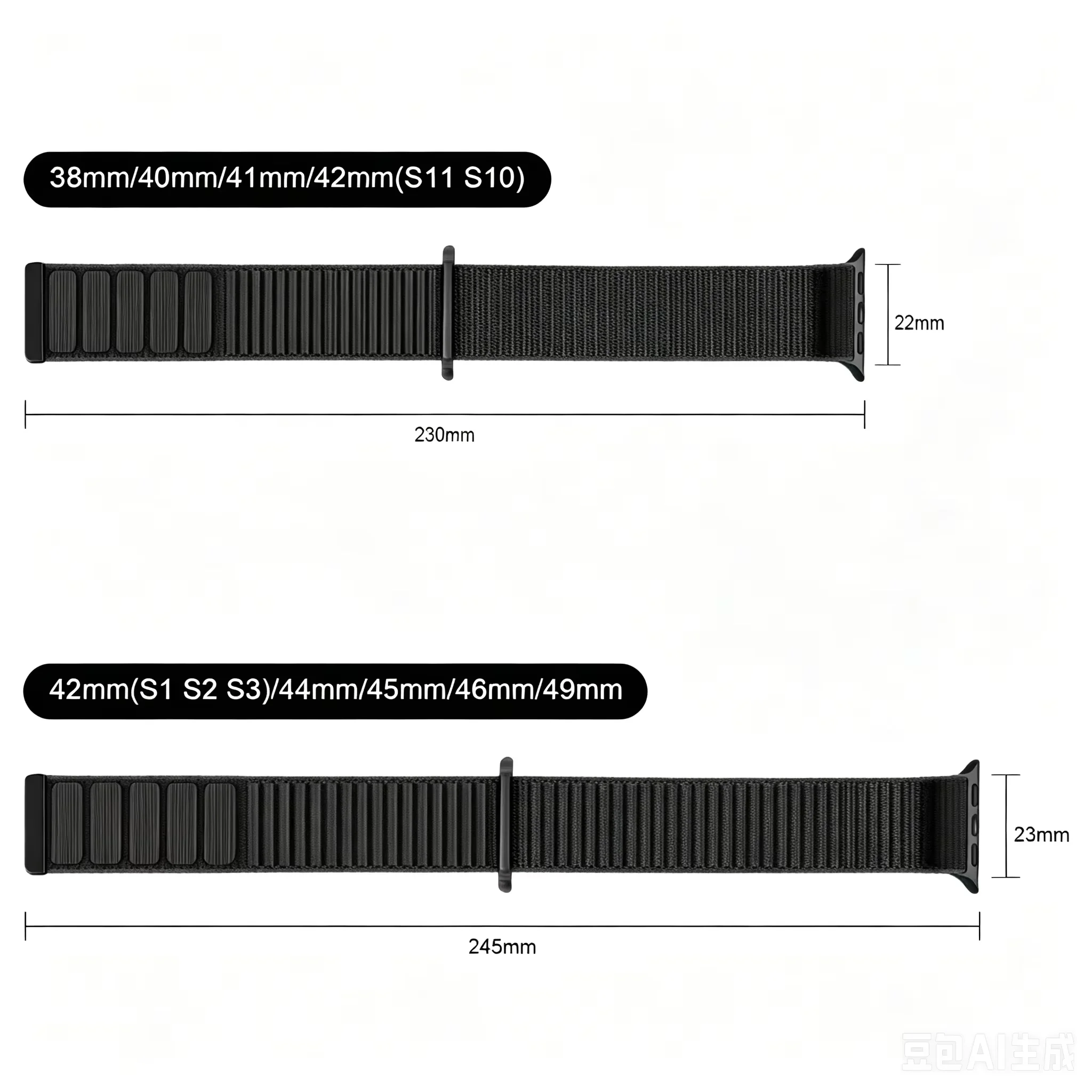 Sportschlaufe für Apple Watch Band Serie 11/10/9/8/7/6/SE/Ultra3 49 mm 46 mm 45 mm 44 mm 42/41/40 mm Gürtelarmband Correa iWatch Armband – Detail 1