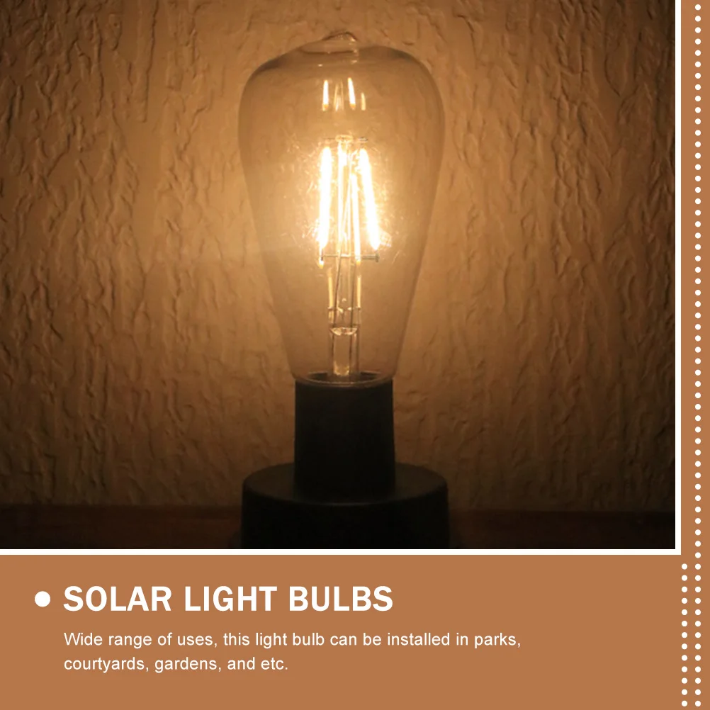 

Light Bulb Solar Rechargeable Lamp Tungsten Outdoor Globe Light For Garden Park Yard Energy Saving Lighting Solar Powered