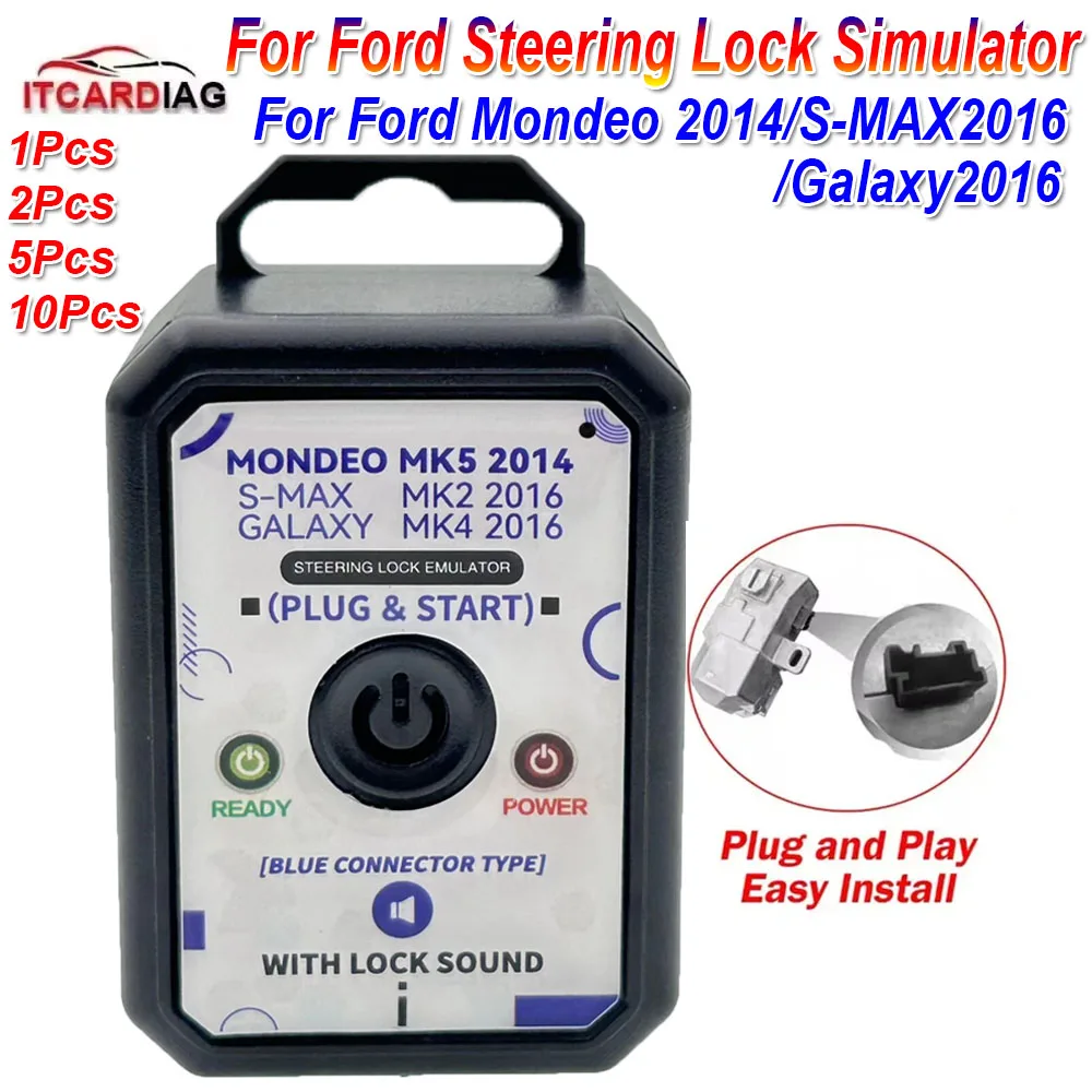 For Ford ELV Steering Lock Simulator Emulator For Ford Mondeo Fusion Emulator S-Max Galaxy With Lock Sound No Program Required