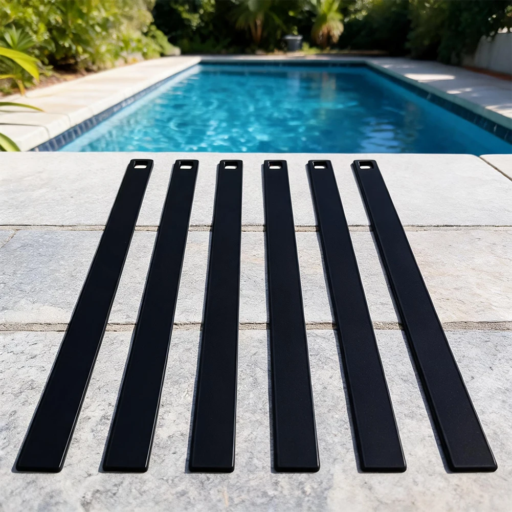 6Pcs Adjustable Pool Cover Straps 4x100cm Nylon Securing Belt With Clips For Outdoor Swimming Pool Wind Protection
