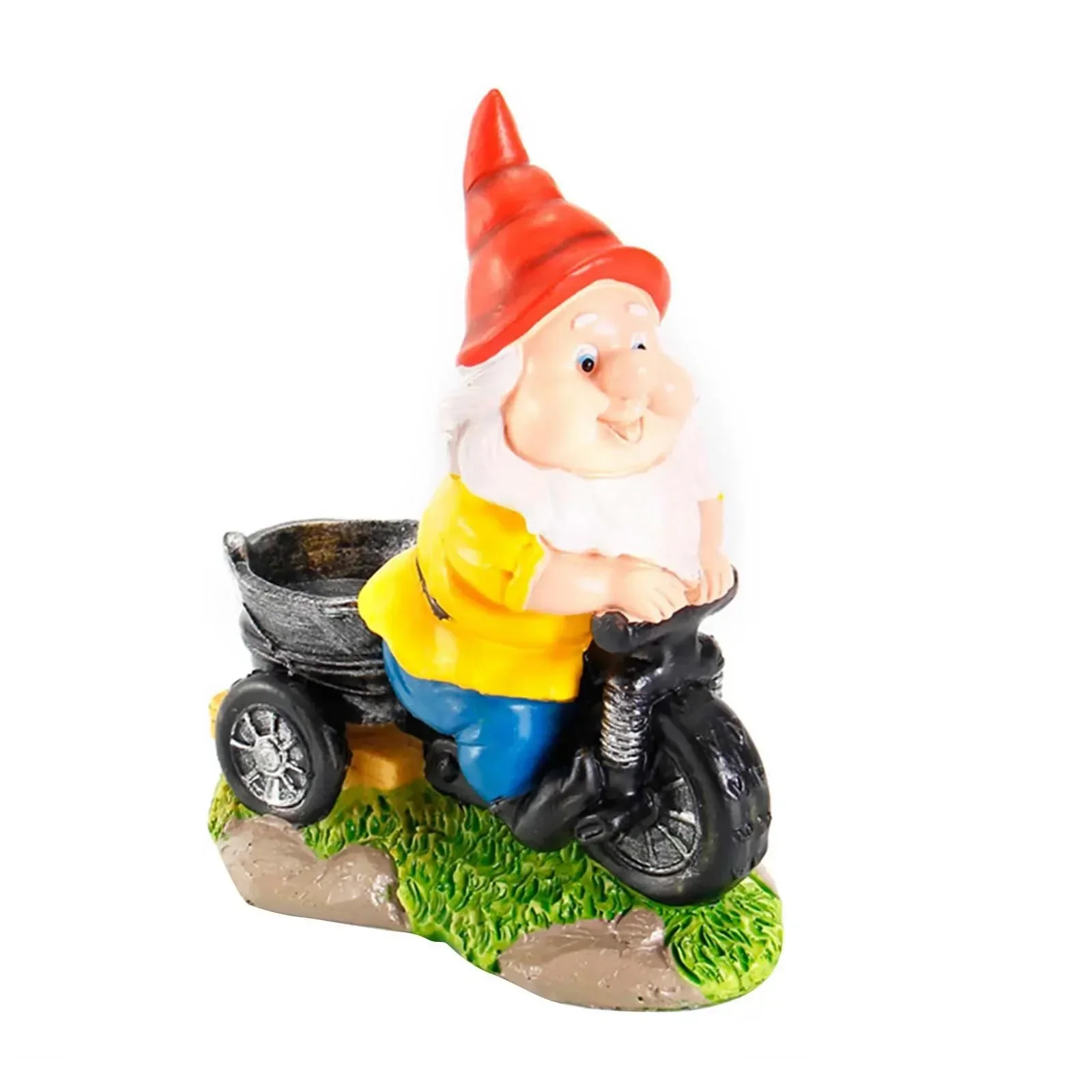 Christmas Resin Santa Claus Riding Tricycle Figurines Christmas Gnome Statue Desktop Ornament Crafts Gifts Garden Decoration