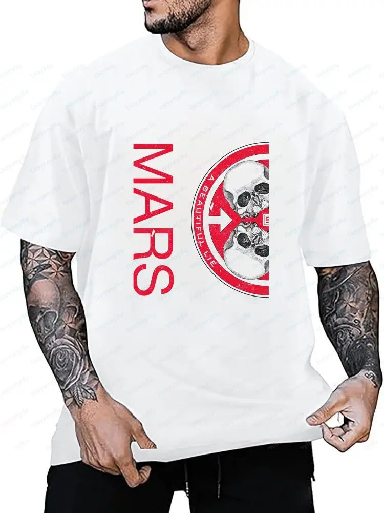 THIRTY SECONDS TO MARS - Fun Crazy Neutral Classic Cotton Short-Sleeved T-Shirt for Both Men and Women (Suitable for All Ages)