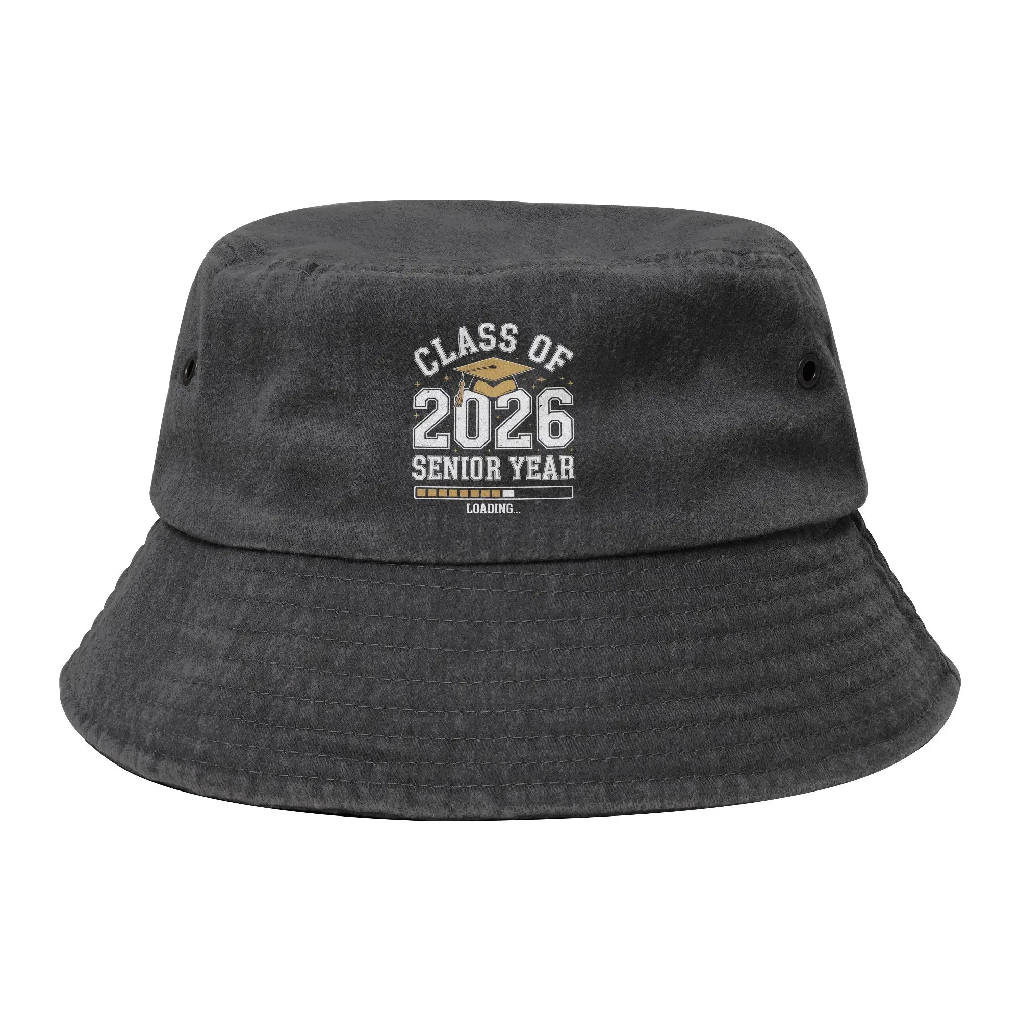 Class Of 2026 Senior Graduate Bucket Hat for Men Women Summer Distressed Washed Sun Hat for Outdoor Sport Fishing Fisherman Hat