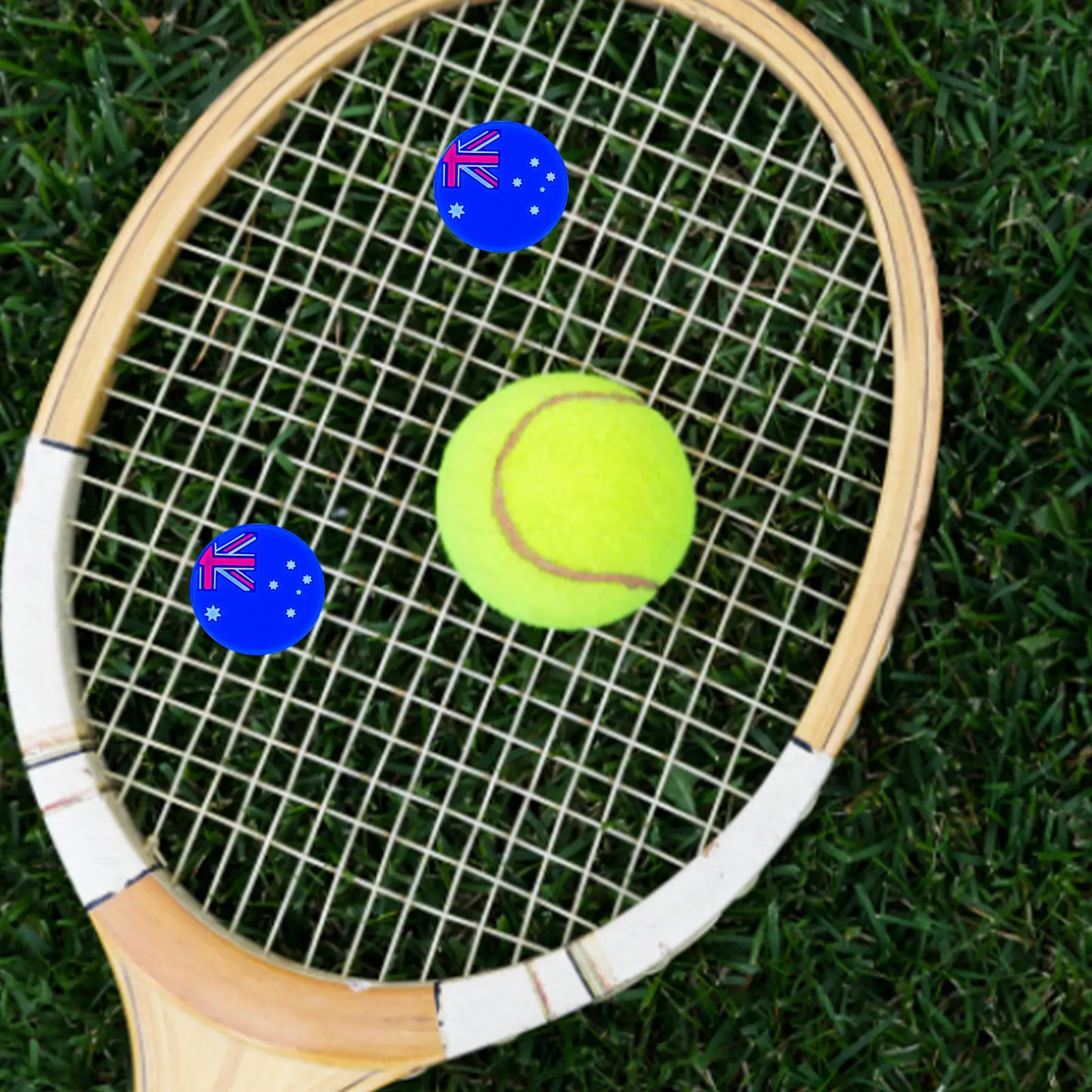 6Pcs Reusable Silicone Tennis Dampener Flag Design Racket Vibration Absorber Shock Reducing Tennis Racquet Accessory Tool