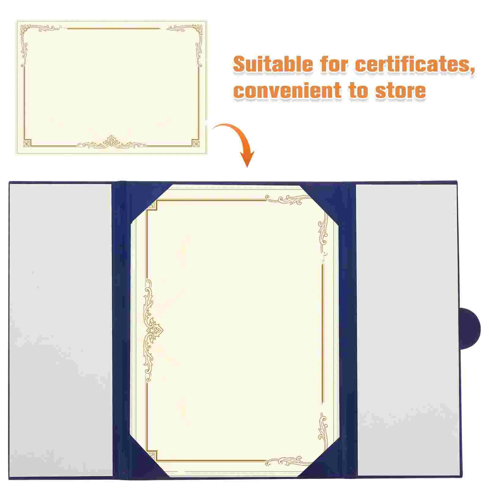 Graduation Certificate Cover Self-adhesive Door Hinges Document Protector Booklet Award Marriage Holder Wedding Holders