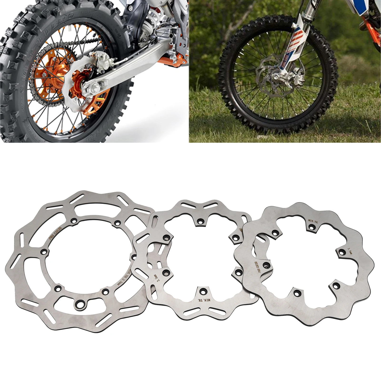 

Motorcycle Front Rear Brake Disc Rotor Set For KTM XC XCF XCW SX SXF EXC EXCF TPI Six Days Husqvarna 125 250 300 350 450 1994-23