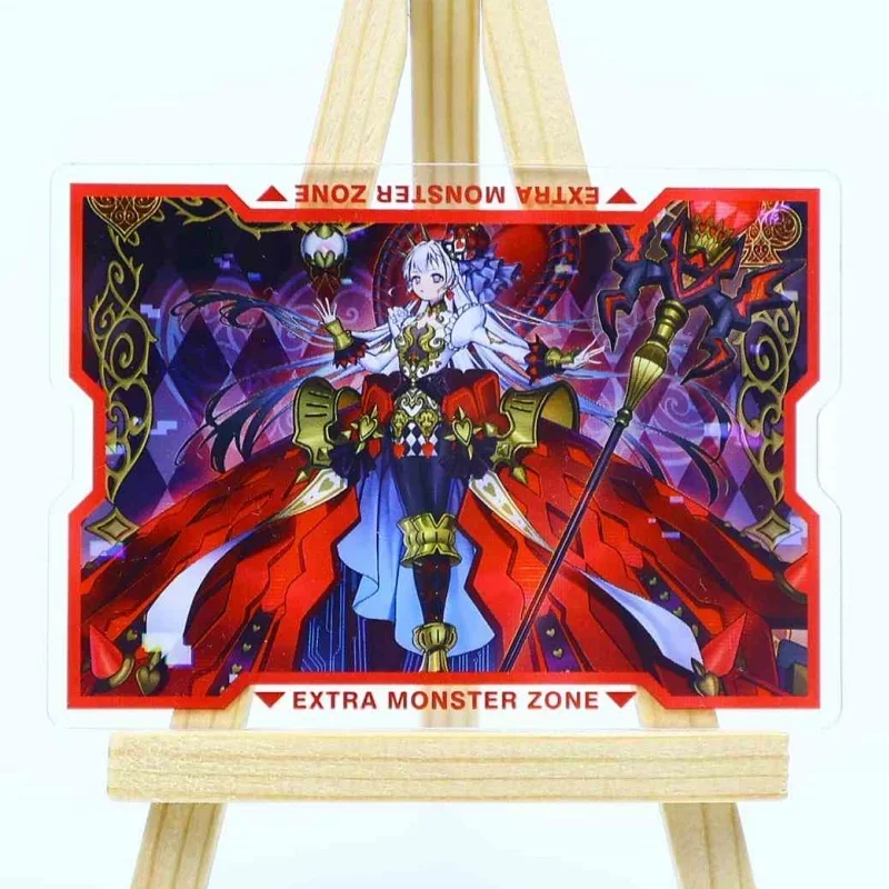 Yu-Gi-Oh! 2 Sheets Center Card MLICE QUEEN Hearts of Crypter Diy Acrylic Box Divider Action Toy Figures Anime Game Collection