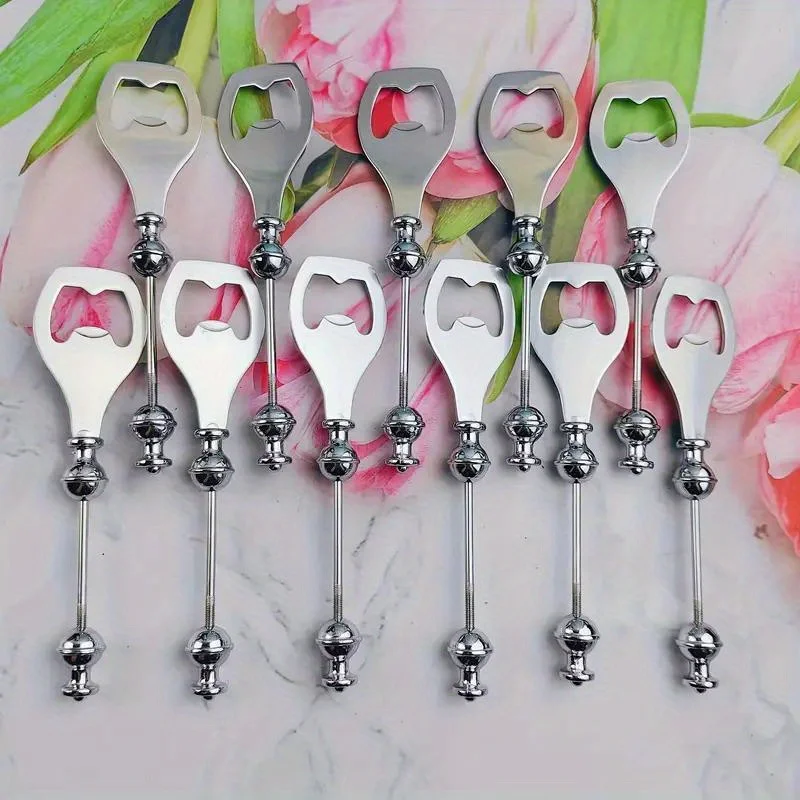 5-Piece Metal Bottle Openers - Perfect For Diy Beer Enthusiasts, Ideal Wedding & Party Favors