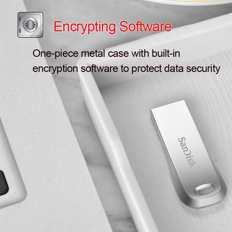 Sandisk SDCZ74 USB 3.2 Gen 1 Pendrive 32GB 64GB 128GB 256GB 512GB Pendrive Memory Stick 150MB/s Metal Encryption U Disk