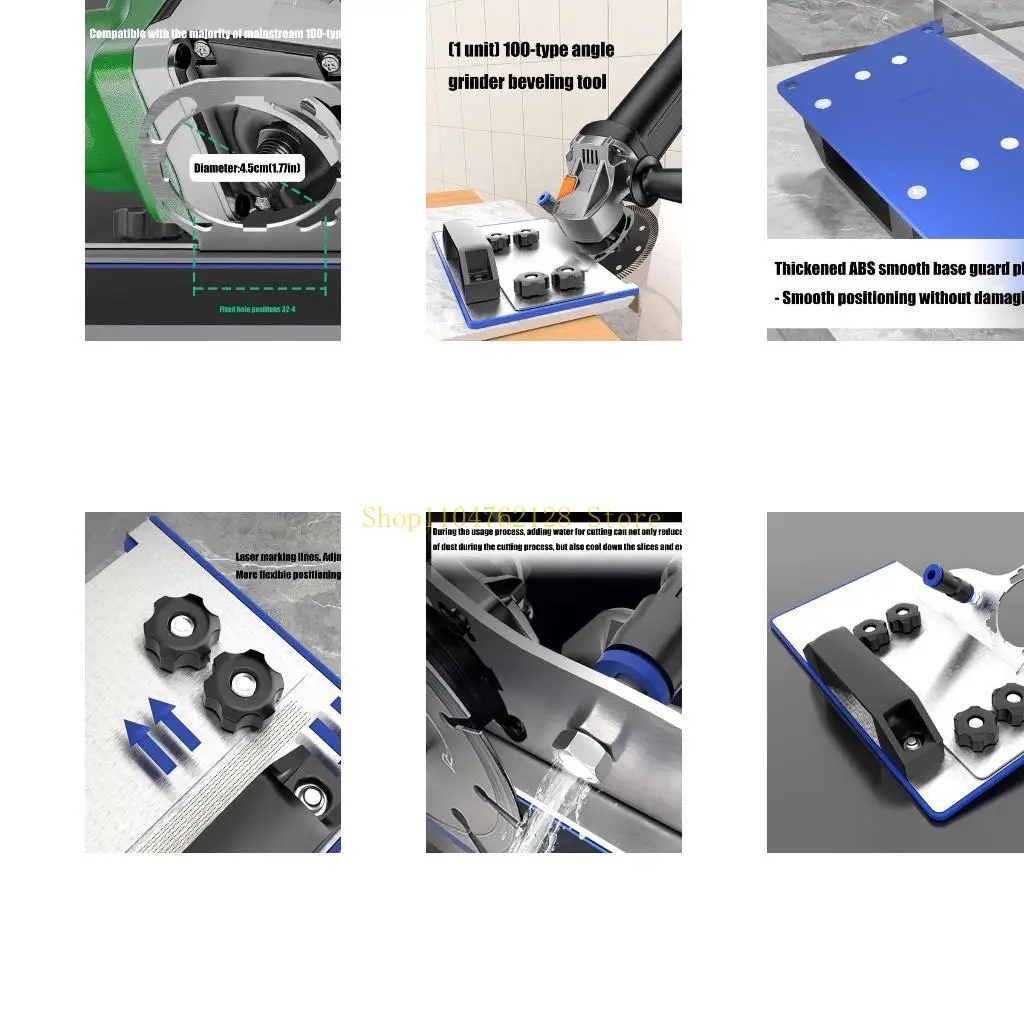 正確な-45°-タイルエッジ切断用の調整可能なガイドレール付きステンレス鋼アングルグラインダーホルダーベストセラー