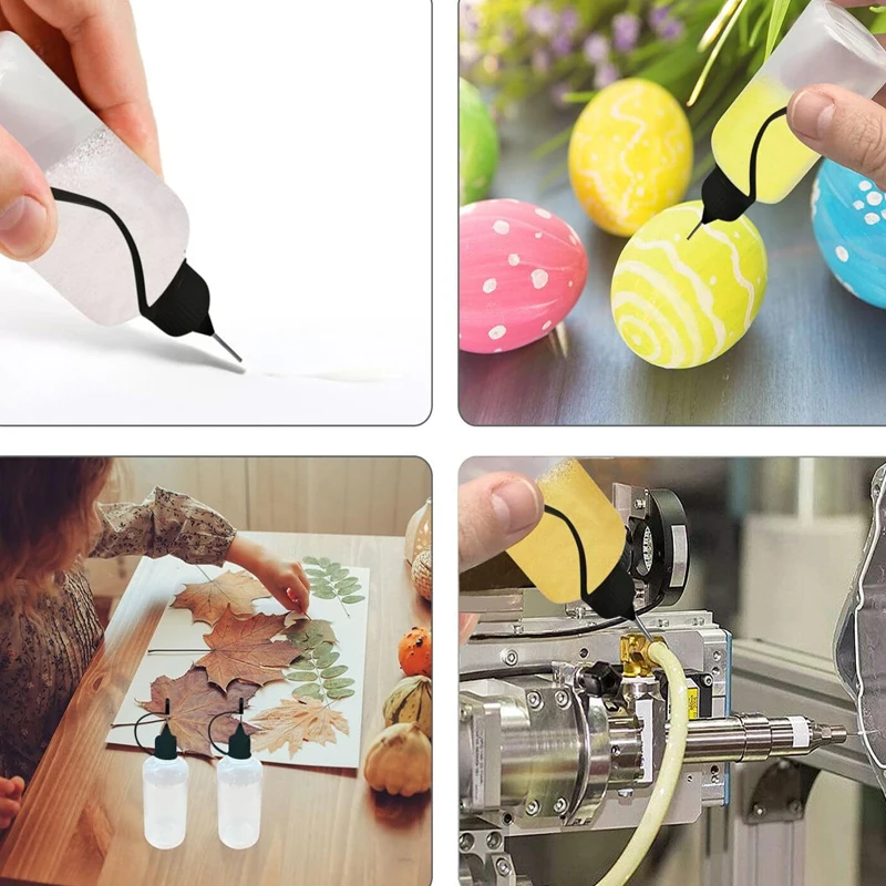 10Pcs 3/5/10/15/20/30/50/100/120ml Mini Plastic Dropper Bottles Needle Tip Glue Applicator Squeezable Containers For Craft Paint