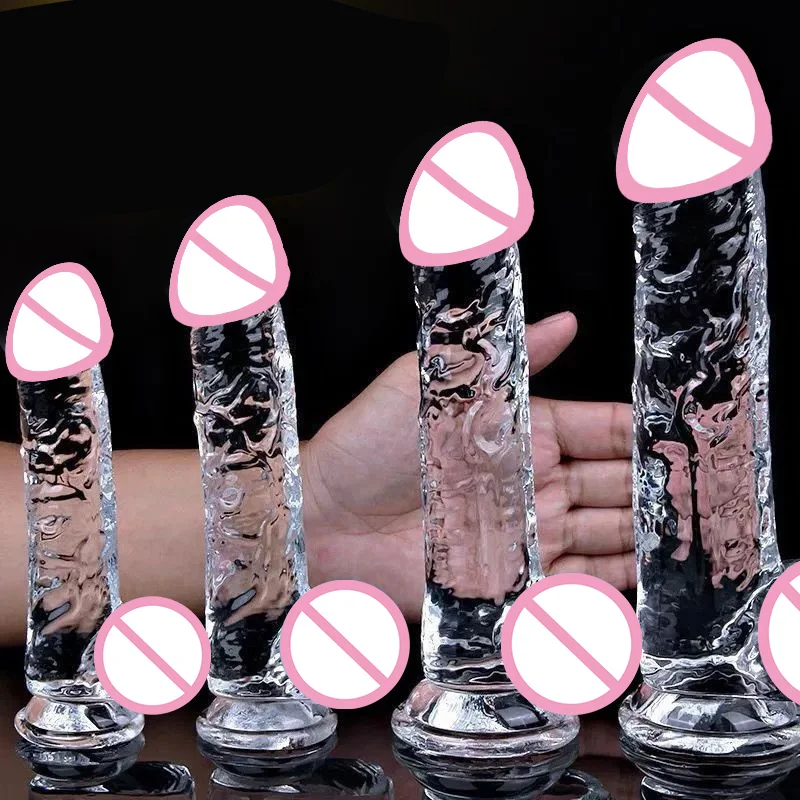 Transparent Realistic Dildo Butt Plug Waterproof Big Dick Strong Suction Cup Anal Masturbation Adult Sex Toys for Women Gay 18+ view 3