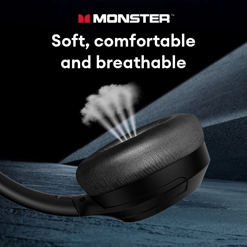 Monster XKH02 عقال Bluetooth5.4 سماعة HIFI جودة الصوت ستيريو سماعات الموسيقى ANC إلغاء الضوضاء الألعاب سماعات أذن رياضية