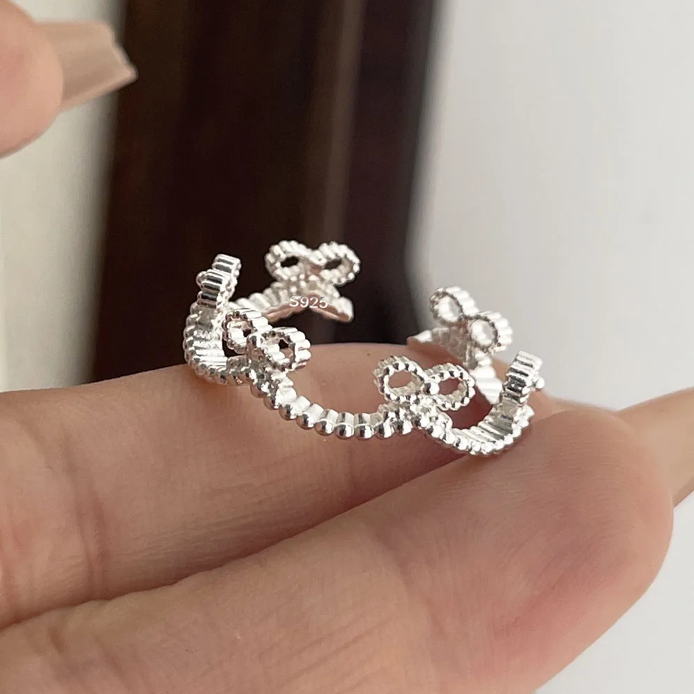 خواتم من الفضة الإسترليني عيار 925 للنساء والأزواج، خاتم ضيق بسيط مصنوع يدويًا، هدية مجوهرات راقية تمنع الحساسية #3