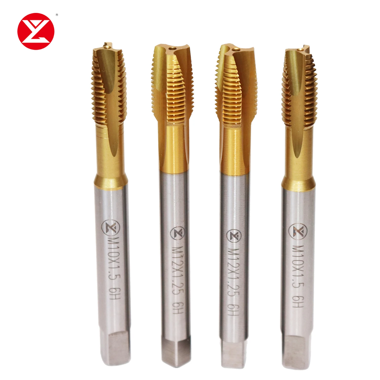 HSSE Spiral Poined Fluted Taps Hand Tap Material Bevel Thread Taps Tools TIN Coating M3 M4 M5 M6 M8 M10 DIN Standard