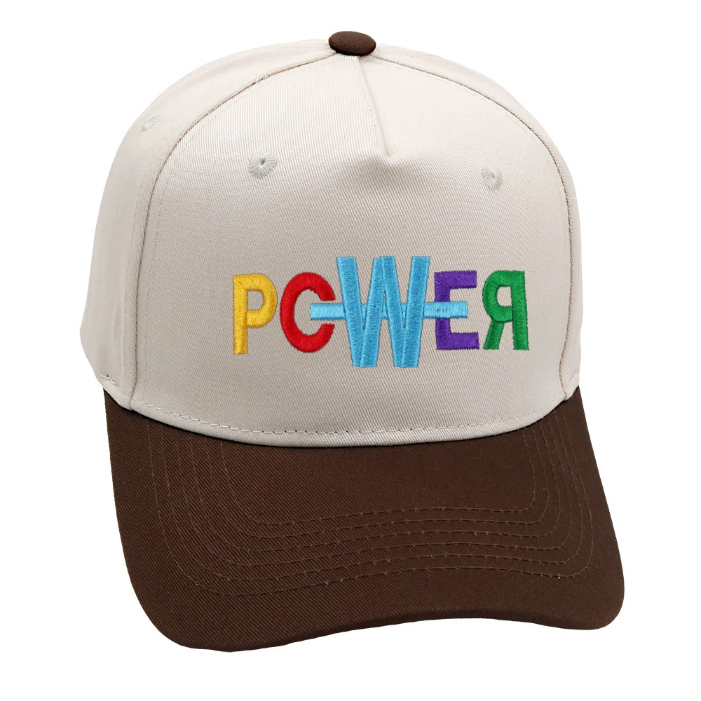 POWER Trucker Hat KPOP GD Baseball Cap populaire kleurletters Borduren Baseball Cap Retro Dubbele Kleur heren- en dameshoeden